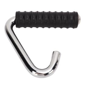 Fitness Handle Grip Silver C Shaped Universal Rubber Wrapped Training Pull Bar for Gym