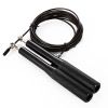 1pc Black PVC Adjustable Tangle-Free Jump Rope Aluminum For Men And Women Fitness Sports; Home Workout