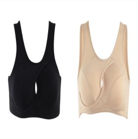 Women's Wireless Thin Gathered Vest Sports Breathable Beauty Back (Option: Set1-M)