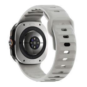 Applicable Watch Ultra Wave Reverse Buckle Silicone 47mm Strap (Option: Light Gray-Samsung Ultra47mm)