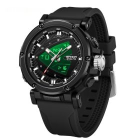 9052 Sports Waterproof Alarm Clock Electronic Watch (Option: All Black)