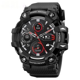 Intelligent Waterproof Student Double Luminous Men's Water-proof Watch (Color: Black)