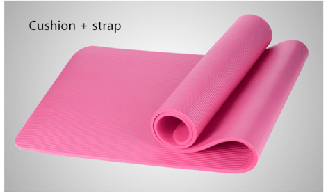 Eco-friendly NBR Yoga Mat (Option: Pink With straps-1.5)