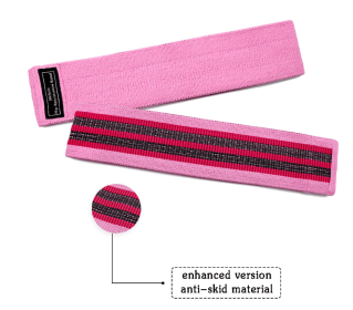 Resistance Band Elastic Hip Circle Fitness Squat Resistance Buttocks Circle Yoga (Option: Pink-M-Q1pc)