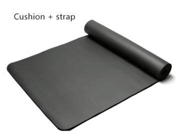 Eco-friendly NBR Yoga Mat (Option: Black With straps-183x61)