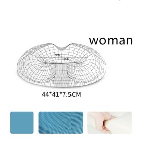 Seat Cushion Pillow for Office Memory Foam (Option: Blue-Grid-Woman)