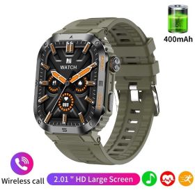 Multifunctional Waterproof Alarm Clock Large Dial Smart Reminder Watch (Option: Tape Green Shell)