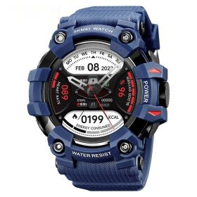 Intelligent Waterproof Student Double Luminous Men's Water-proof Watch (Color: Blue)