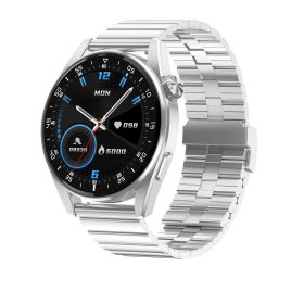 Bluetooth Calling NFC Access Control Heart Rate Gt3pro Watch (Option: Silver Steel Strip)