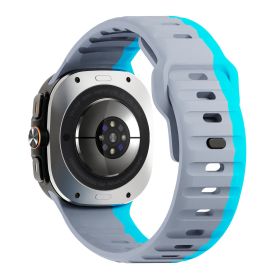 Applicable Watch Ultra Wave Reverse Buckle Silicone 47mm Strap (Option: Wild Trail Gray Blue-Samsung Ultra47mm)