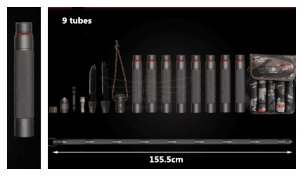 Outdoor Defense Tactical Stick Alpenstock Hiking Camping Equipment Multifunctional Walking Stick (Option: 9tubes)