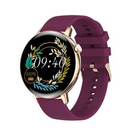 Bluetooth Calling Smart Watch Automatic Heart Rate Measurement (Color: Purple)