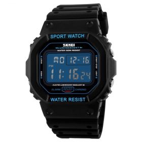 Skmei Factory Direct Sales New Waterproof Fashion Men's Sports Electronic Watch (Color: Blue)