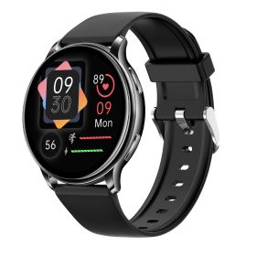 Smart Couple Watch Round Screen Bluetooth Calling Heart Rate Blood Oxygen Sleep Monitoring (Color: Black)