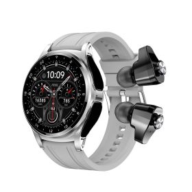 GT66 Smart Watch TWS 2-in-1 Bluetooth HD Voice Call (Option: Silver Glue)