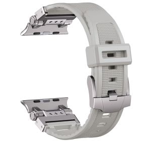 High End Metal And Silicone Watch Strap (Option: Titanium Gray Starlight Color-42or44or45or49MM)