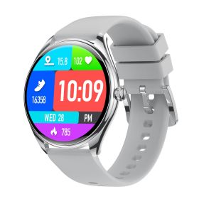 Ultra-thin 143-inch Smart Watch Heart Rate Blood Oxygen Bluetooth Calling Voice Assistant (Color: Silver)